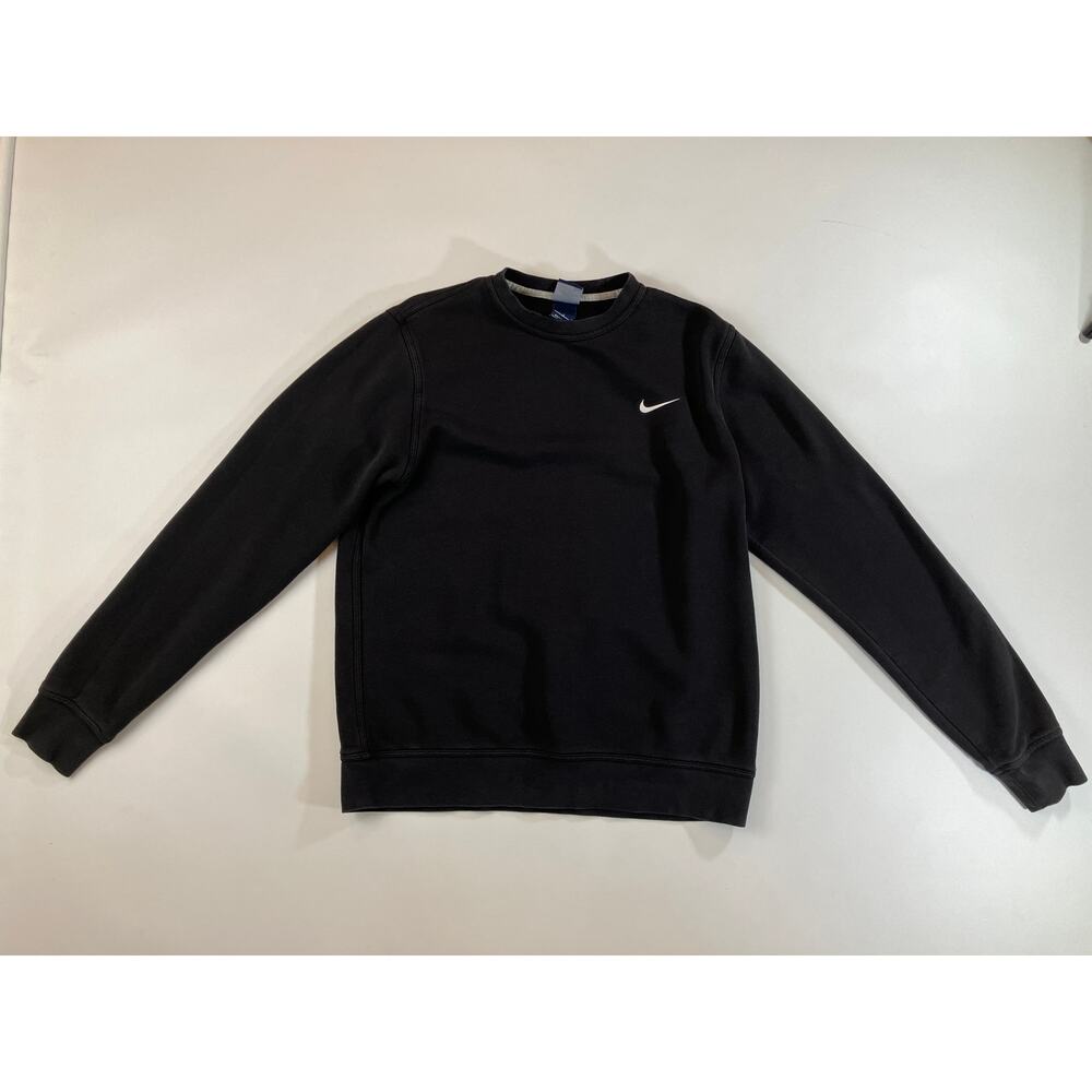 Nike Sportswear Club Fleece Men L Black Crewneck Sweatshirt Swoosh 839667-010